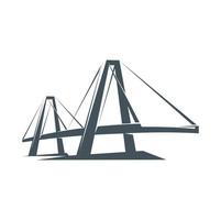 Brücke Symbol, Konstruktion Gebäude, Handel Geschäft vektor
