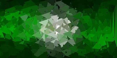 abstrakter Dreieckhintergrund des dunkelgrünen, gelben Vektors. vektor