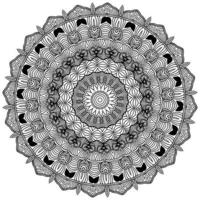 lätt mandala, enkel mandalas blommor färg sida på vit bakgrund. vektor