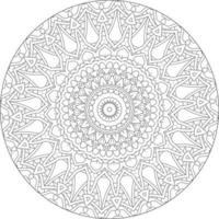 einfach mandala, einfach Mandalas Blumen Färbung Seite auf Weiß Hintergrund. vektor