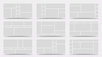 Moodboard Vorlage. Foto Collage Layout. minimalistisch Moodboard. vektor