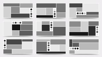 Moodboard Vorlage. Foto Collage Layout. minimalistisch Moodboard. vektor