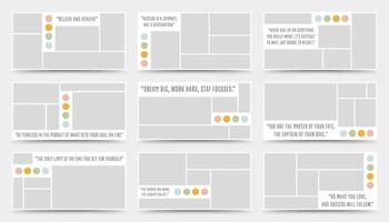 humör bräda mall. Foto collage layout. minimalistisk humör bräda. vektor