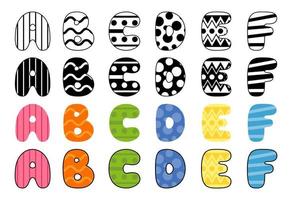 påsk alfabet i tecknad serie stil vektor