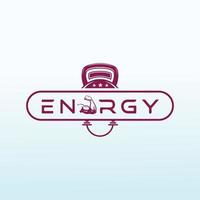energi logotyp design med kondition ikon vektor