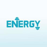 Energie Logo Design mit Fitness Symbol vektor