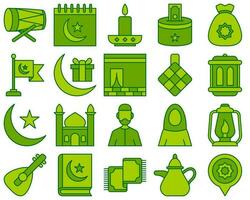 Ramadan im eben Stil isoliert vektor