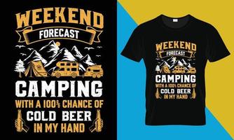 Camping-T-Shirt-Design vektor