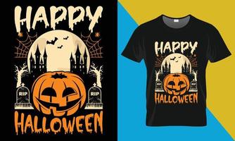 Halloween-T-Shirt-Design, fröhliches Halloween vektor