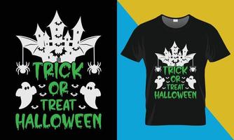 Halloween T-Shirt Design, Trick oder behandeln Halloween vektor