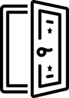 Liniensymbol für Tür vektor