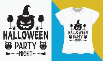 halloween svg skära filer t-shirt design, halloween fest natt vektor
