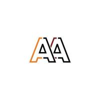abstrakt brev aa logotyp design med linje förbindelse för teknologi och digital företag företag. vektor