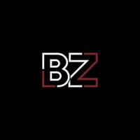 abstrakt brev bz logotyp design med linje förbindelse för teknologi och digital företag företag. vektor