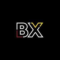 abstrakt Brief bx Logo Design mit Linie Verbindung zum Technologie und Digital Geschäft Unternehmen. vektor