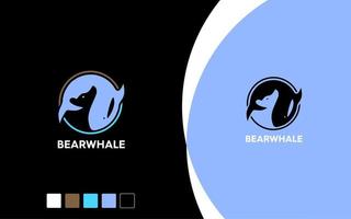 Tier Bär und Wal Logo Vektor
