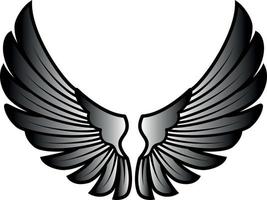 vektor bild av vingar i grå Färg