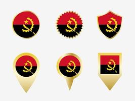 vektor flagga uppsättning av angola.