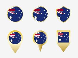 Vektor Flagge einstellen von Australien