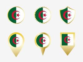 Vektor Flagge einstellen von Algerien.