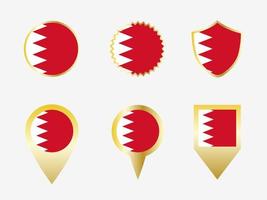 Vektor Flagge einstellen von Bahrain