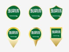 vektor flagga uppsättning av saudi arabien