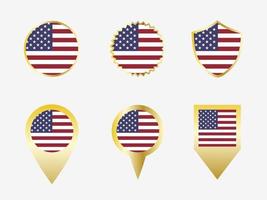 vektor flagga uppsättning av USA