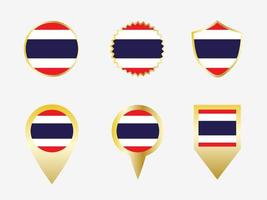 vektor flagga uppsättning av thailand