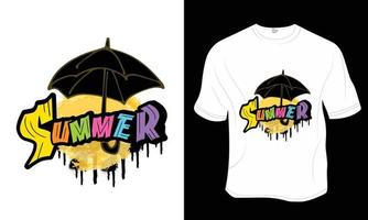 Sommer, Strand T-Shirt Design. bereit zu drucken zum Kleidung, Poster, und Illustration. modern, einfach, Beschriftung. vektor