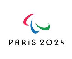 paralympisk spel paris 2024 logotyp officiell symbol design abstrakt vektor illustration