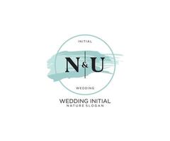 Initiale nu Brief Schönheit Vektor Initiale Logo, Handschrift Logo von Initiale Unterschrift, Hochzeit, Mode, Schmuck, Boutique, Blumen- und botanisch mit kreativ Vorlage zum irgendein Unternehmen oder Geschäft.