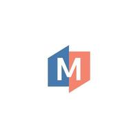 bokstaven m linje logotyp design vektor