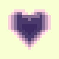 Pixel Gradient Sanft Farbe Herz vektor