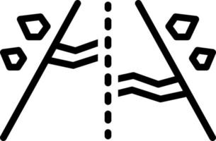 Liniensymbol für grob vektor