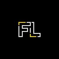 abstrakt Brief fl Logo Design mit Linie Verbindung zum Technologie und Digital Geschäft Unternehmen. vektor