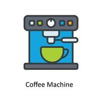 Kaffee Maschine Vektor füllen Gliederung Symbole. einfach Lager Illustration Lager