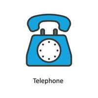 Telefon Vektor füllen Gliederung Symbole. einfach Lager Illustration Lager