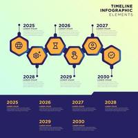 Timeline-Infografik-Vorlage vektor