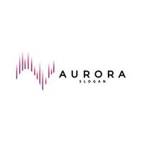 Aurora Logo, Licht Welle Vektor, Natur Landschaft Design, Produkt Marke Vorlage Illustration Symbol vektor