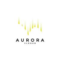 aurora logotyp, ljus Vinka vektor, natur landskap design, produkt varumärke mall illustration ikon vektor