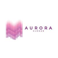 aurora logotyp, ljus Vinka vektor, natur landskap design, produkt varumärke mall illustration ikon vektor