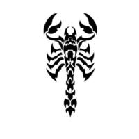 Illustration Vektor Grafik von Stammes- Kunst Skorpion zum tätowieren Design