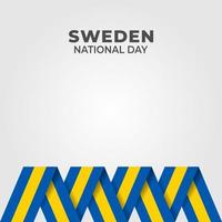 sveriges nationaldag. firades årligen den 6 juni i sverige. glad nationell helgdag av frihet. svensk flagga. vektor