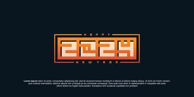 Vektor 2023 zu 2024 Logo Text Feier Design Vorlage geeignet zum Banner Webseite Poster oder Gruß Karte