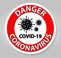 Warnzeichen, Vorsicht Ausbruch Coronavirus covid 19 vektor