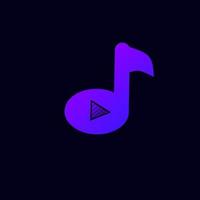Symbol Logo Design abspielen Musik- vektor