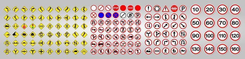 Warnverkehrszeichen, Verbot, rotes Kreissymbolzeichen setzen vektor