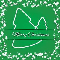 Frohe Weihnachtskarte im abstrakten grünen Visitenkartenillustrationsvektor vektor