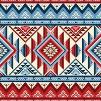 einheimisch Muster amerikanisch Stammes- indisch Ornament Muster geometrisch ethnisch Textil- Textur Stammes- aztekisch Muster navajo Mexikaner Stoff nahtlos Vektor Dekoration Mode