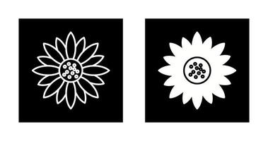 Symbol für Sonnenblumenvektor vektor